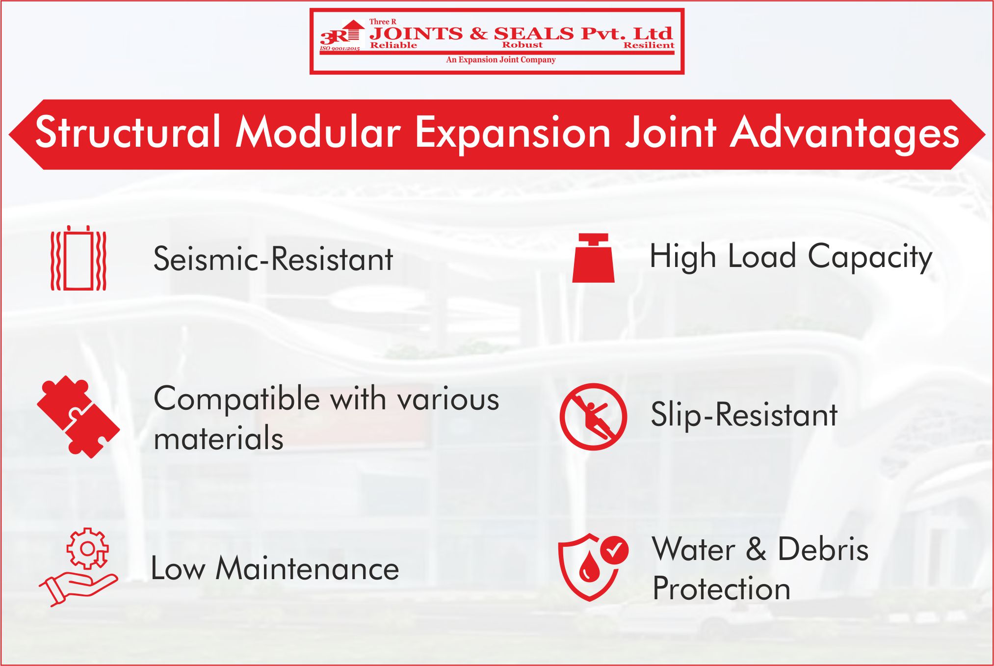Three R Structural Modular Expansion Joint Advantages