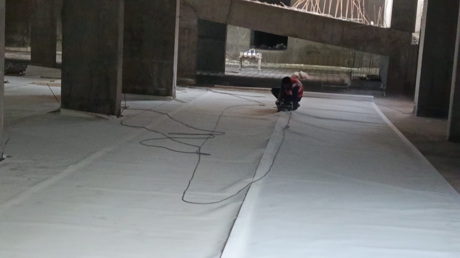 HDPE MEMBRANE WATERPROOFING WORK AT JUNO MONETA
