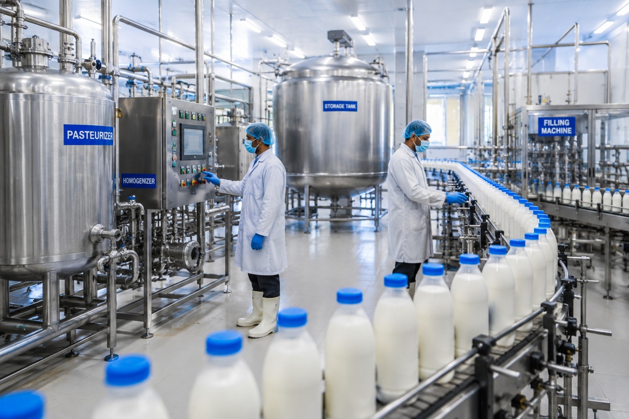 Dairy and milk processing units