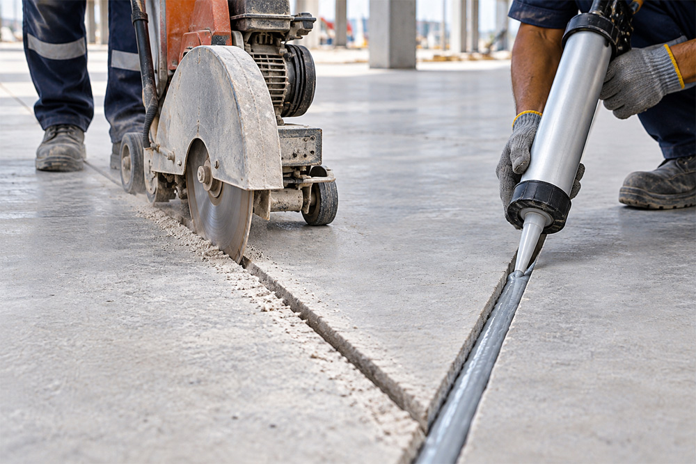 Groove Cutting and Sealant Filling